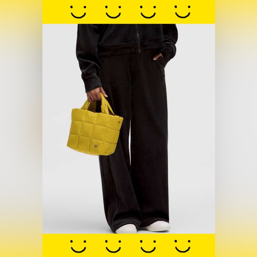 Lululemon Quilted Grid Tote Mini Bag 5L Gilded Yellow OS Athleisure Rare